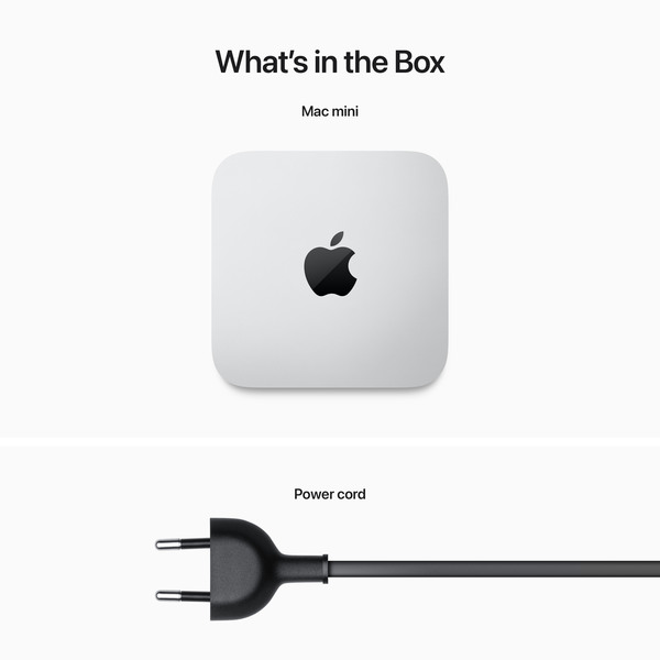 Apple Mac mini M2 (8C CPU / 10C GPU), 8 Gt, 512 Gt, macOS -tietokone, MMFK3