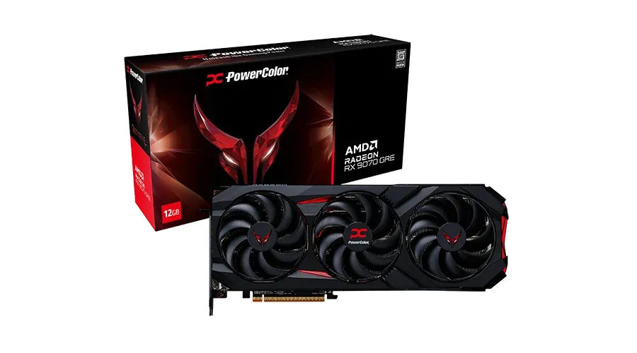 PowerColor Radeon RX 9070 GRE Red Devil OC 12 Gt -n&auml;yt&ouml;nohjain