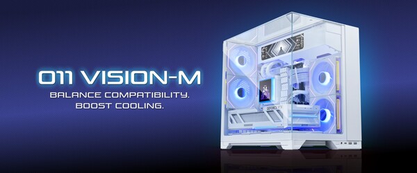 Lian Li O11 Vision-M Micro-ATX Case with window, White