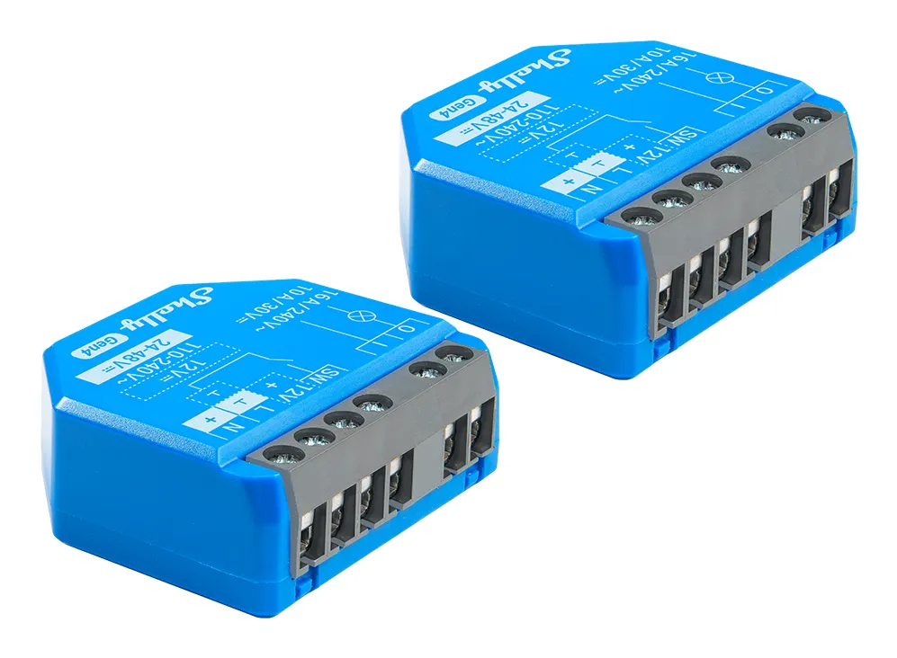 Shelly 1 Gen4 smart switch, 2-pack, blue