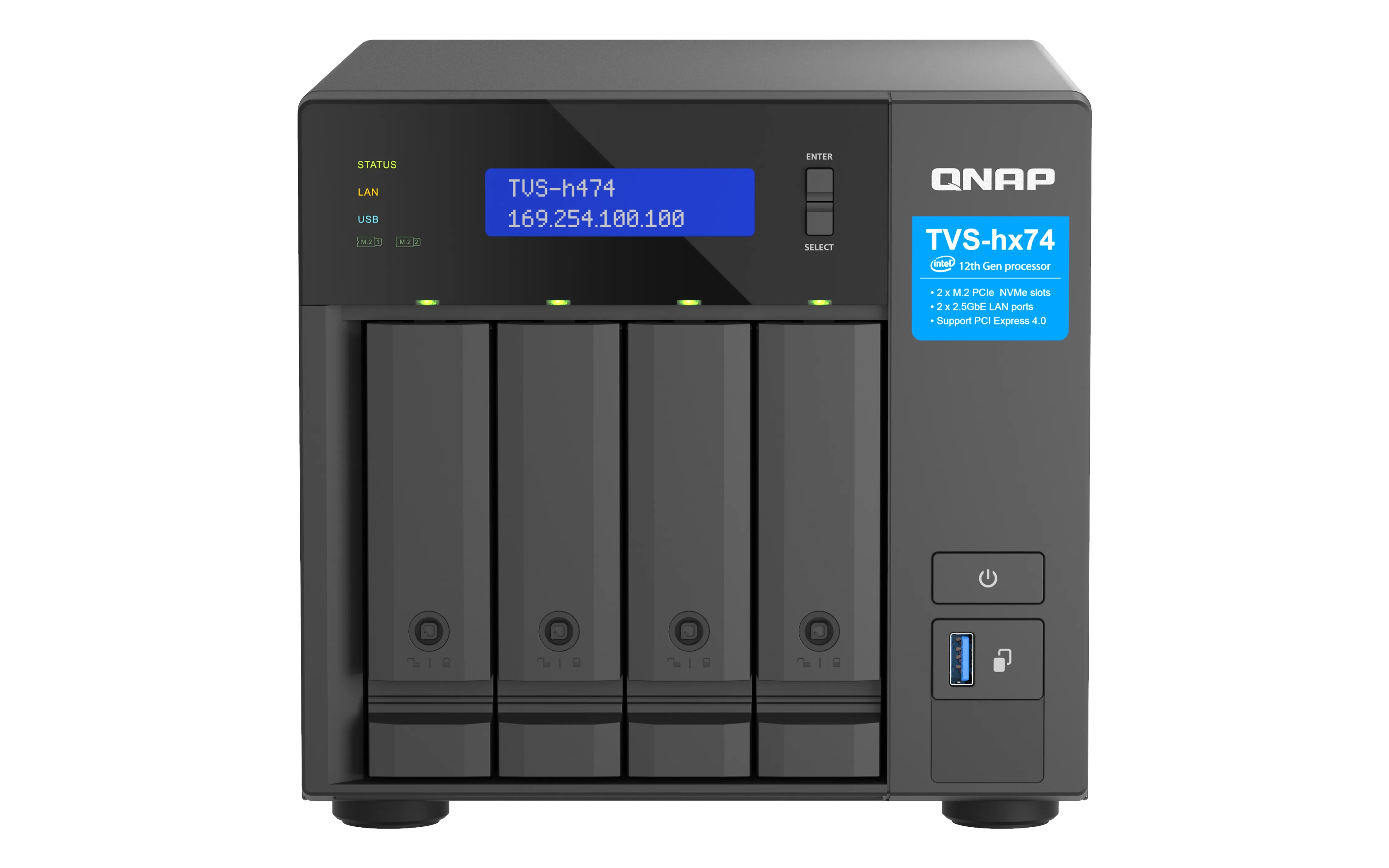 4bay QuTS hero NAS Intel Pent Gold G7400