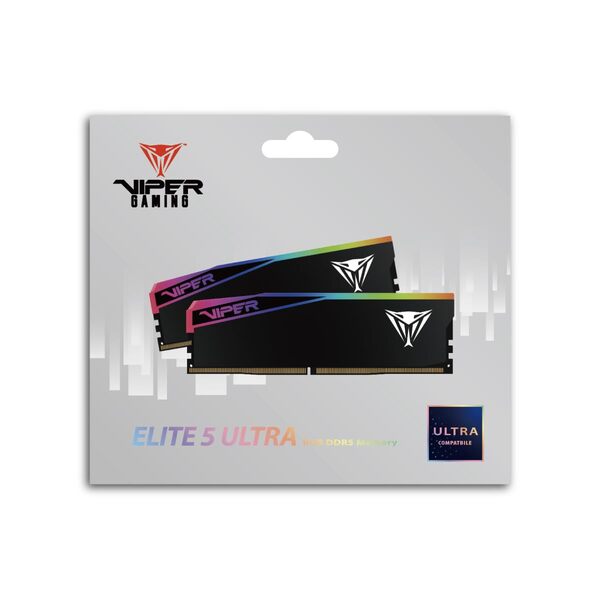 Patriot Viper Elite 5 RGB Ultra 48GB (2 x 24GB) DDR5 6000 MHz, CL28 Memory (XMP)