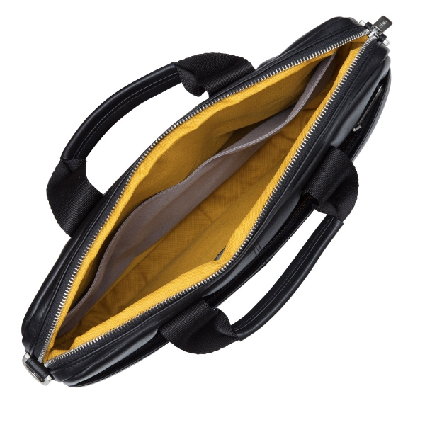 KNOMO STANFORD Full Leather Slim Laptop Carrier 13inch Black