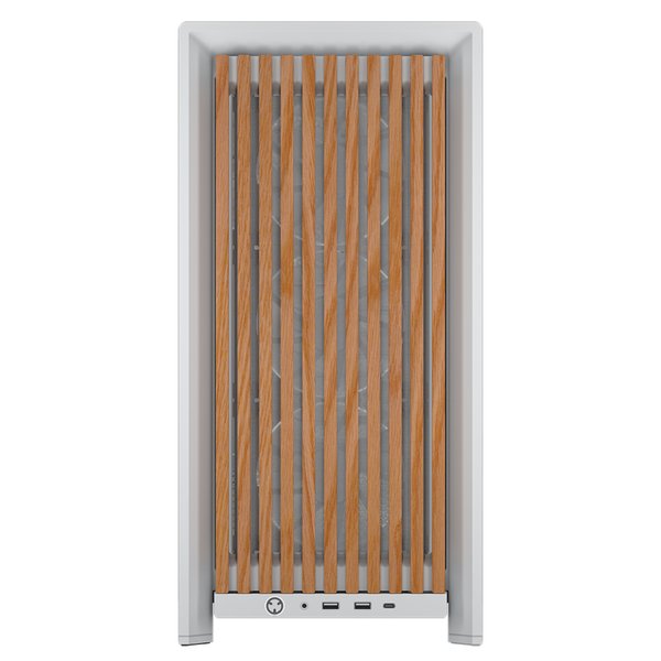 Corsair FRAME 4000D WOOD RS Midi-Tower Case with window, White/Oak
