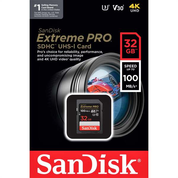 SanDisk Extreme PRO 32 Gt SDHC UHS-I U3 V30 -muistikortti