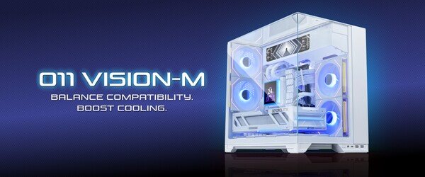 Lian Li O11 Vision-M Micro-ATX Case with window, White