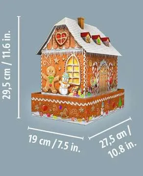 Ravensburger gingerbread house at night - 3D puzzle with LED lights, 216pcs.