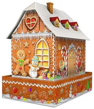 Ravensburger gingerbread house at night - 3D puzzle with LED lights, 216pcs.