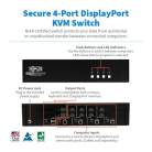 Secure KVM Switch 4-Port DisplayPort Dua