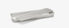 De Buyer Perforated Stainless Steel Oblong Baking Mould 35 x 10.5 cm (Removable Bottom)