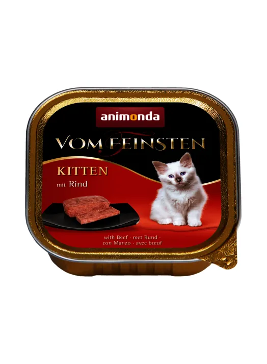 Animonda Vom Feinsten Kitten Beef, Kissan m&auml;rk&auml;ruoka, 100 g