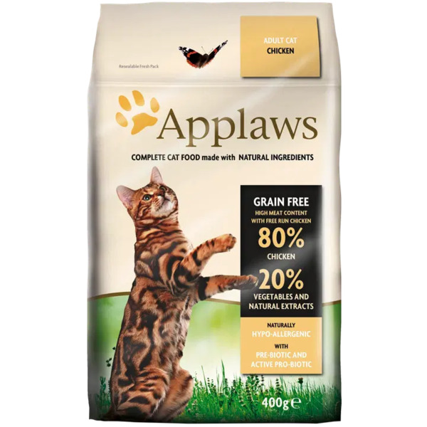 Applaws Adult Chicken, Dry food for cats, Grain Free, 400g
