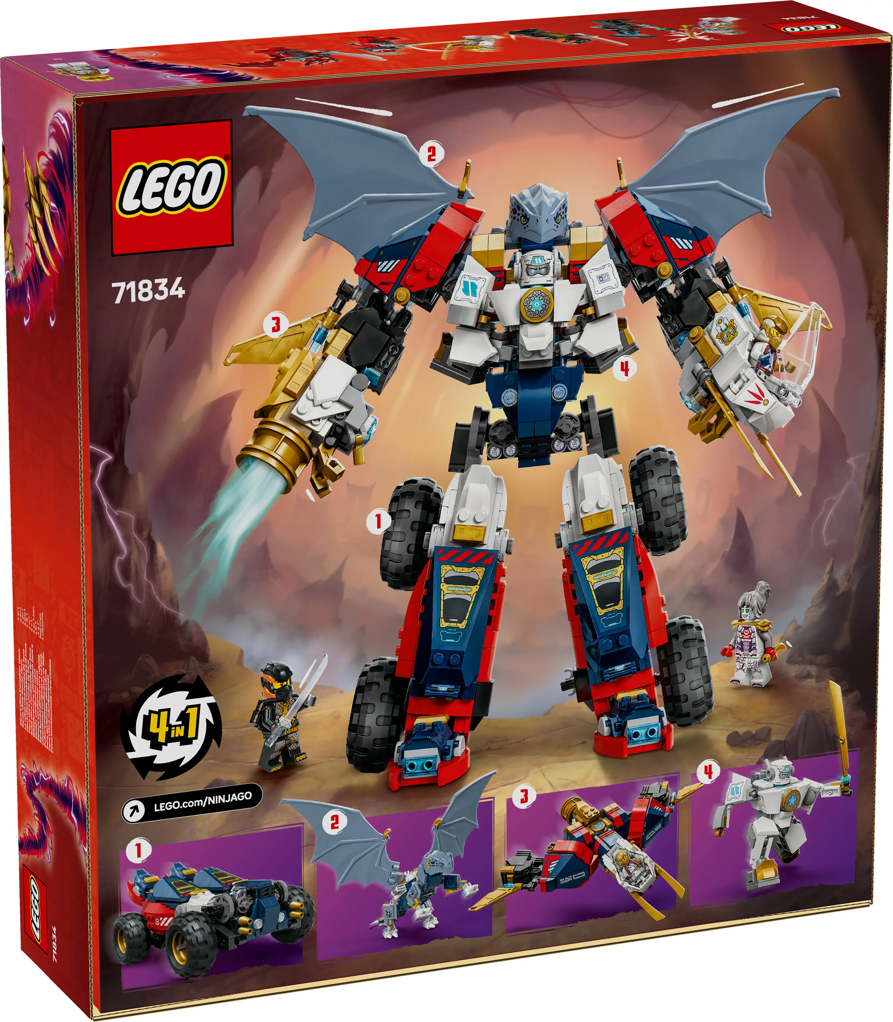 LEGO NINJAGO Zane's Ultramech Renegade Robot 71834