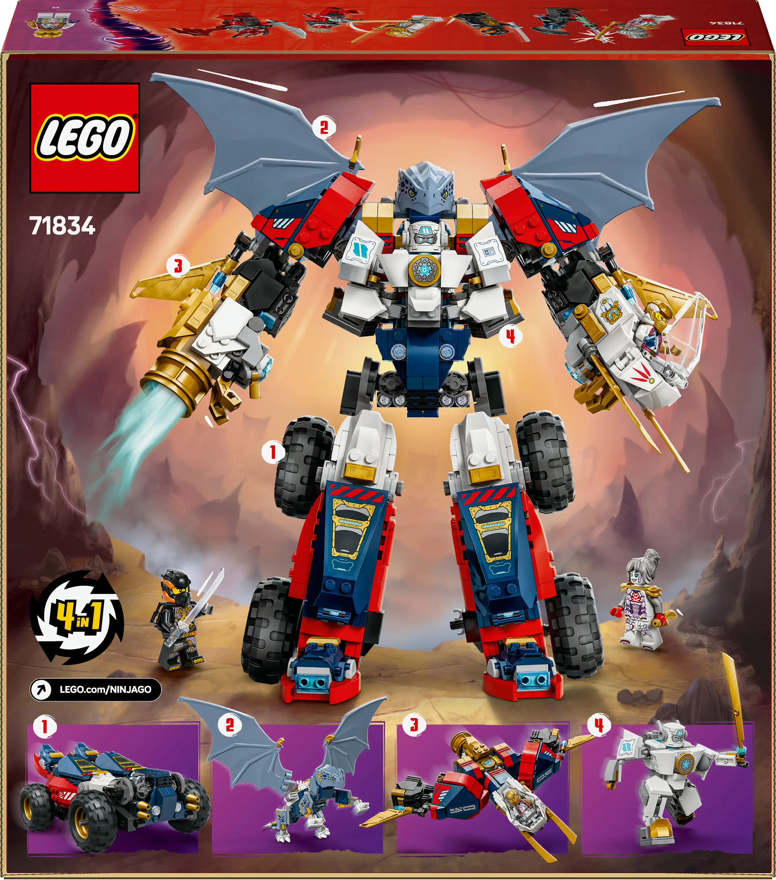 LEGO NINJAGO Zane's Ultramech Renegade Robot 71834