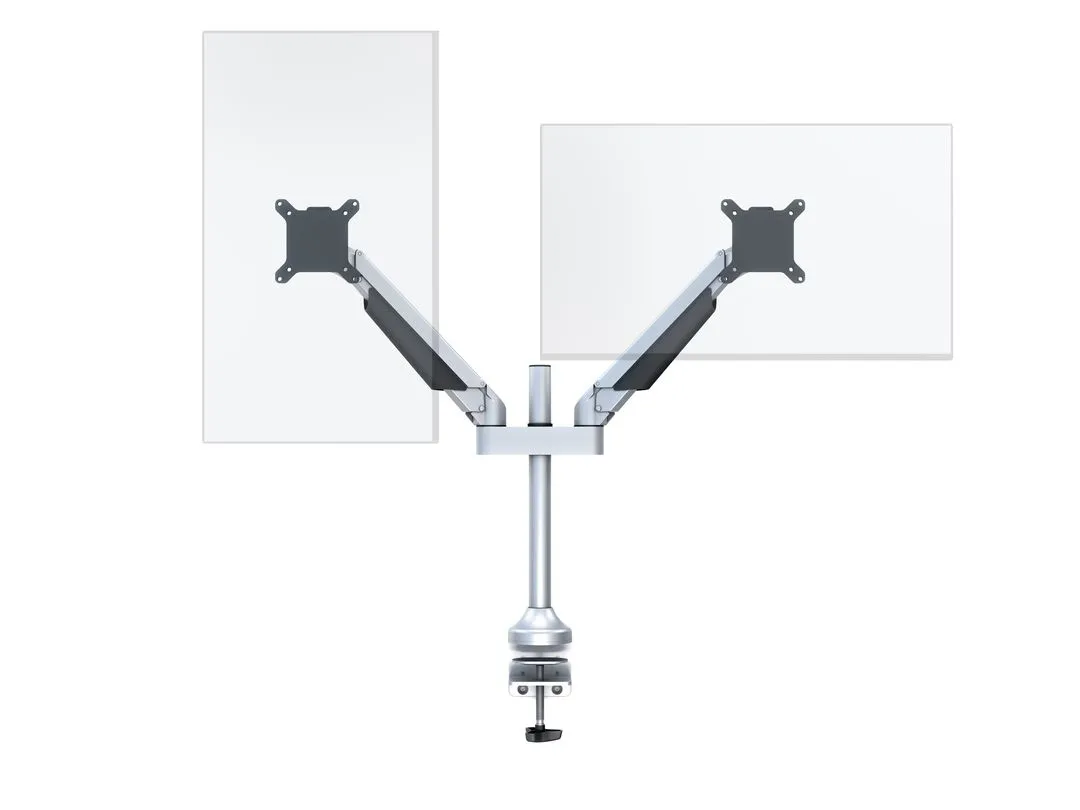 Multibrackets M VESA Gas Lift Arm Dual monitorarm f&ouml;r 2 sk&auml;rmar, 15-32", med gasfj&auml;der, 10 kg, silver