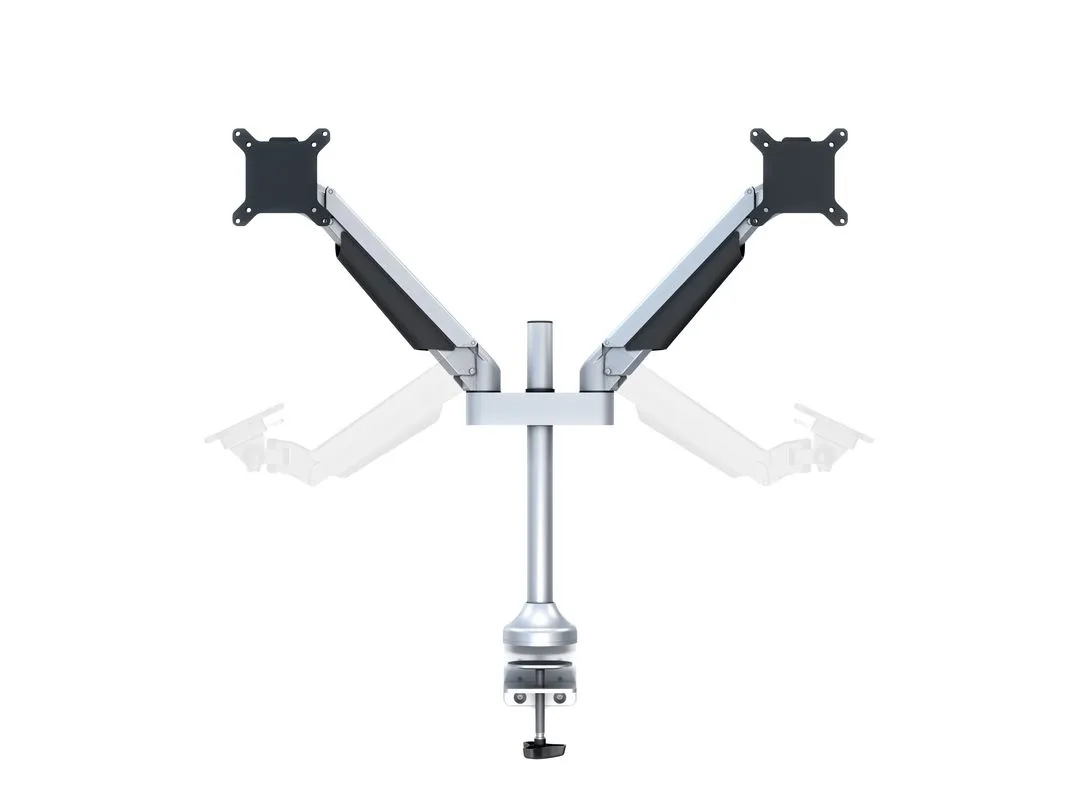 Multibrackets M VESA Gas Lift Arm Dual monitorarm f&ouml;r 2 sk&auml;rmar, 15-32", med gasfj&auml;der, 10 kg, silver