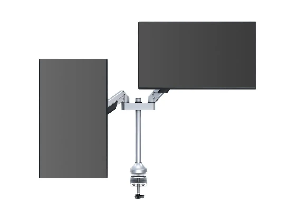 Multibrackets M VESA Gas Lift Arm Dual monitorarm f&ouml;r 2 sk&auml;rmar, 15-32", med gasfj&auml;der, 10 kg, silver