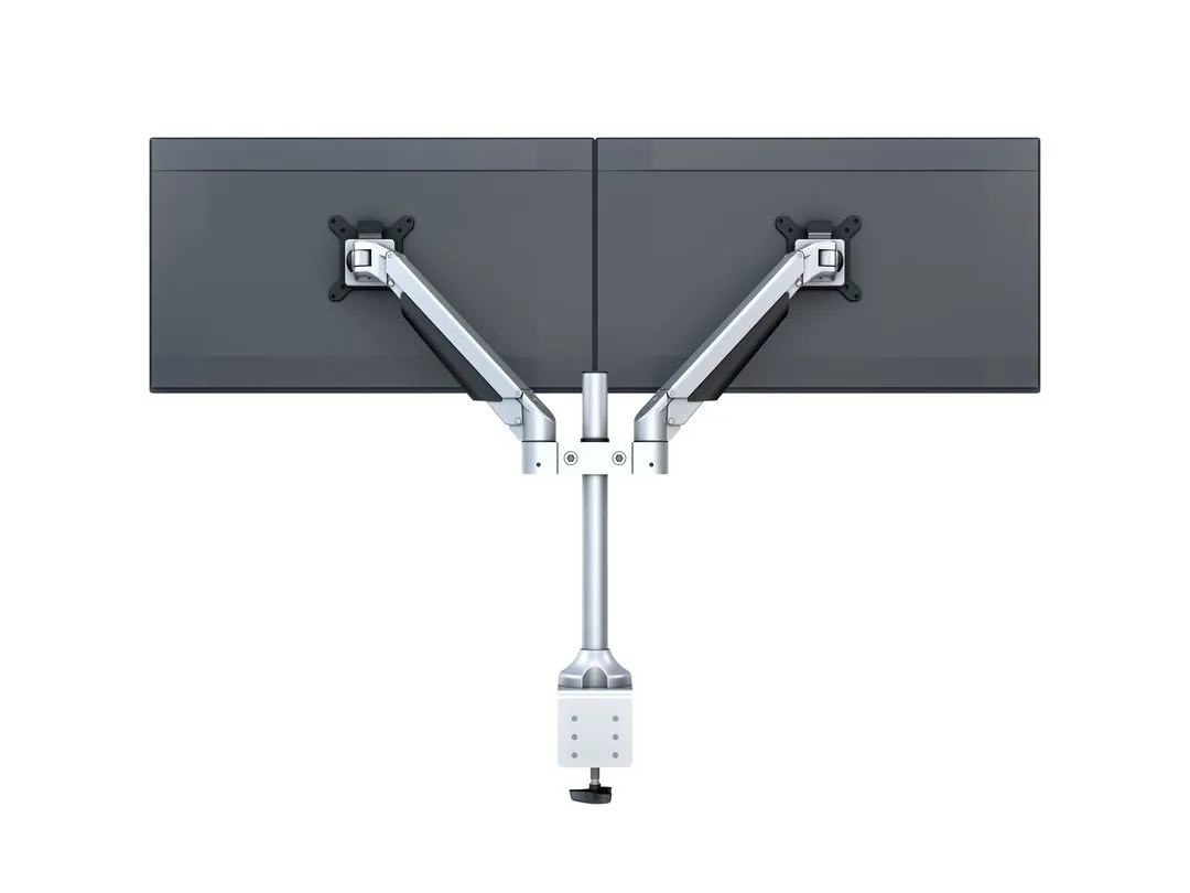 Multibrackets M VESA Gas Lift Arm Dual monitorarm f&ouml;r 2 sk&auml;rmar, 15-32", med gasfj&auml;der, 10 kg, silver
