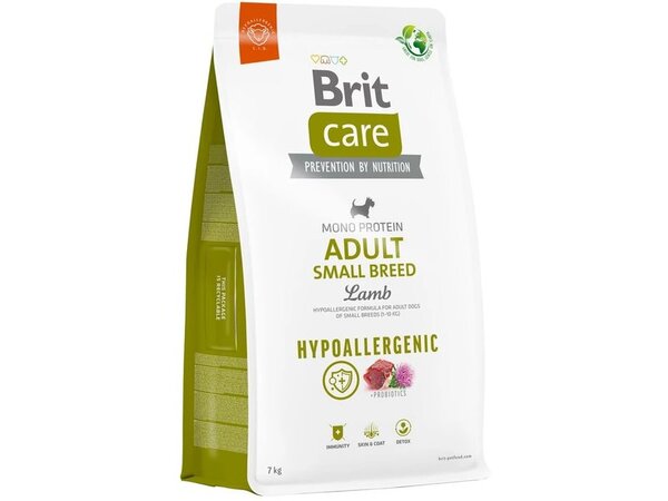 Brit Care Hypoallergenic Adult Small Breed Lamb &amp; Rice, Dry food for dogs, 7kg