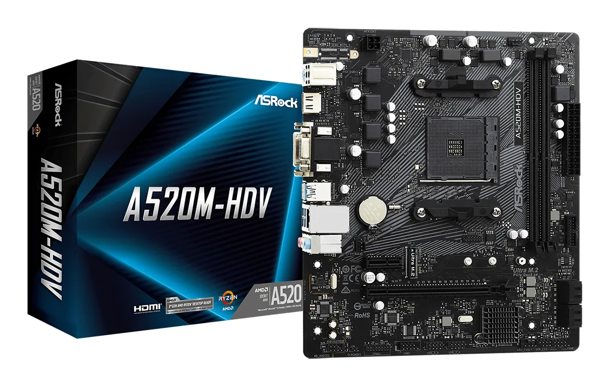 ASRock A520M-HDV mATX - moderkort