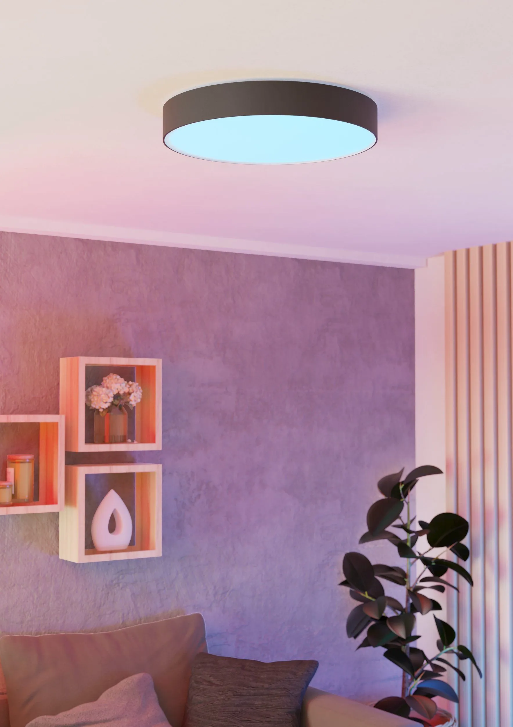 EGLO Gallizzi-Z - Smart LED ceiling light, Black/White