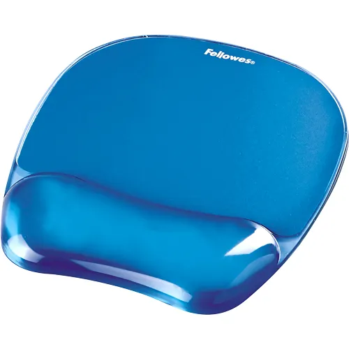 FELLOWES CRYSTAL BLUE MOUSEPAD w/ WRIST REST