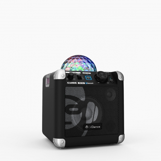 iDance Party Cube, karaokeh&ouml;gtalare med inbyggd ljuseffekt, Bluetooth
