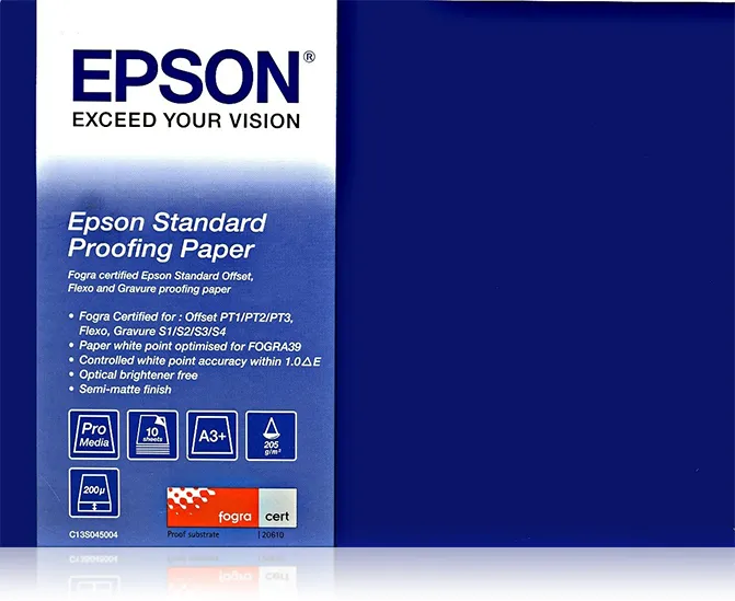 Epson Proofing Paper Standard - Puolimatta - 9 milliä - Rulla (43,2 cm x 30,5 m) - 240 g/m² - 1 rulla (rullat) vedospaperi malleihin SureColor SC-P10000, P20000