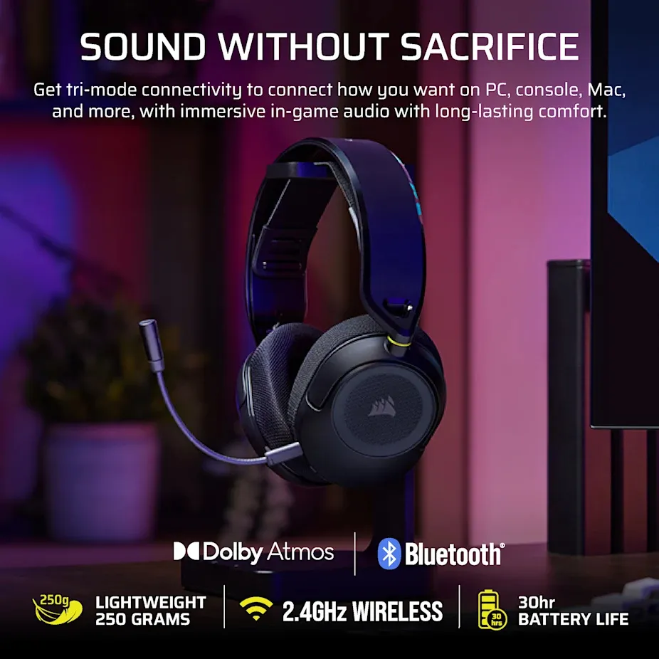 Corsair HS35 v3 Wireless Gaming Headset, Black