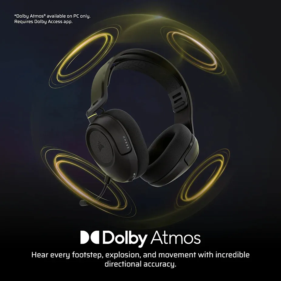 Corsair HS35 v3 Wireless Gaming Headset, Black