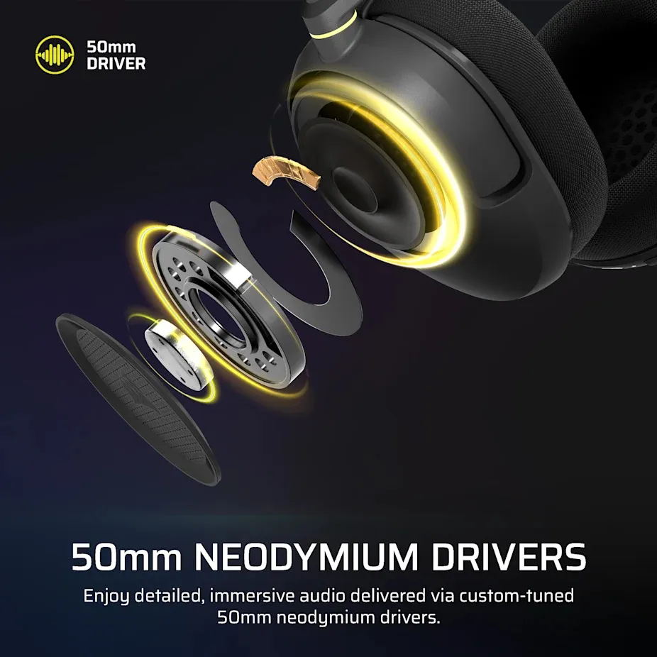 Corsair HS35 v3 Wireless Gaming Headset, Black