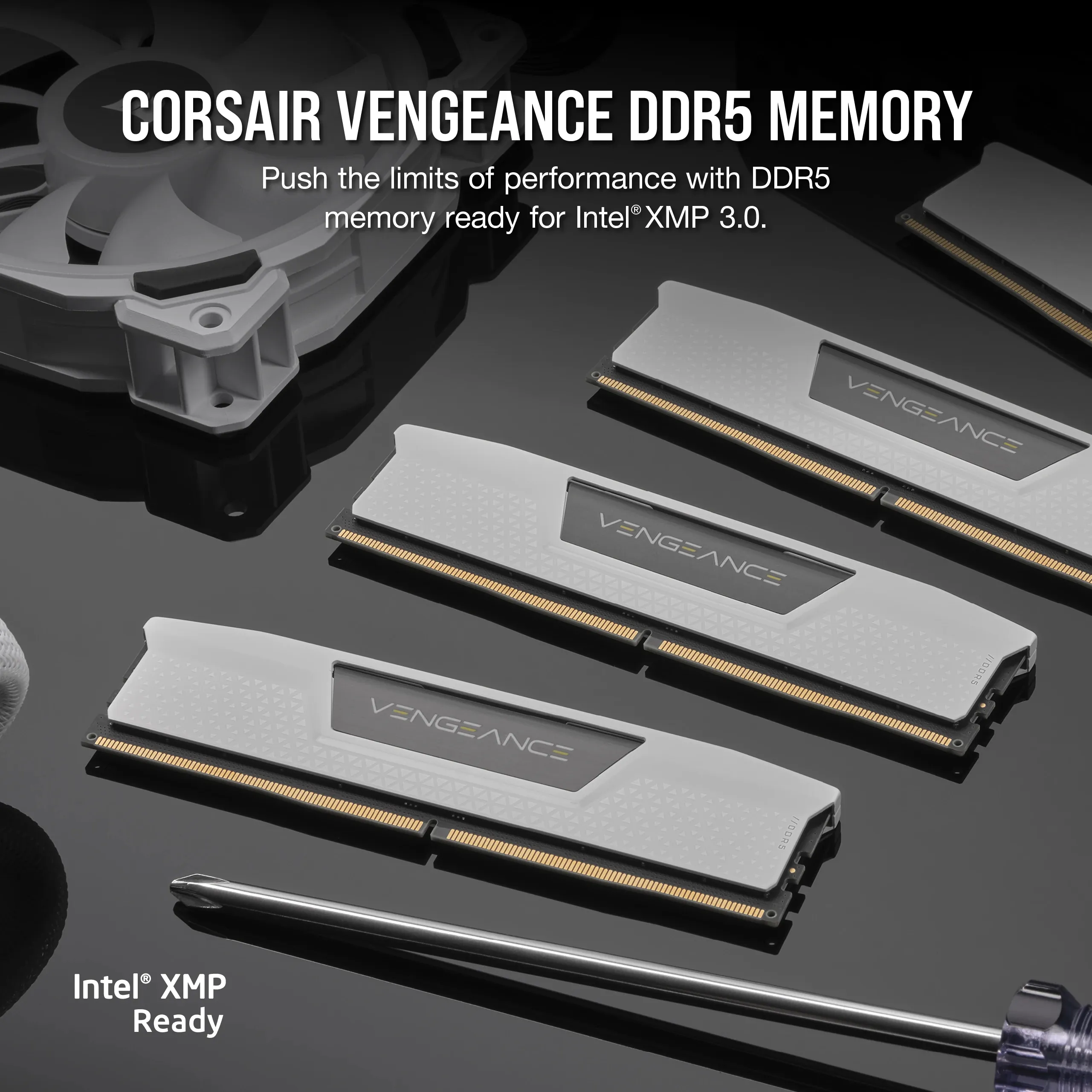 CORSAIR VENGEANCE 64GB 2x32GB DDR5 6000MT/s CL30-36-36-76 1.40V Intel XMP & AMD EXPO White