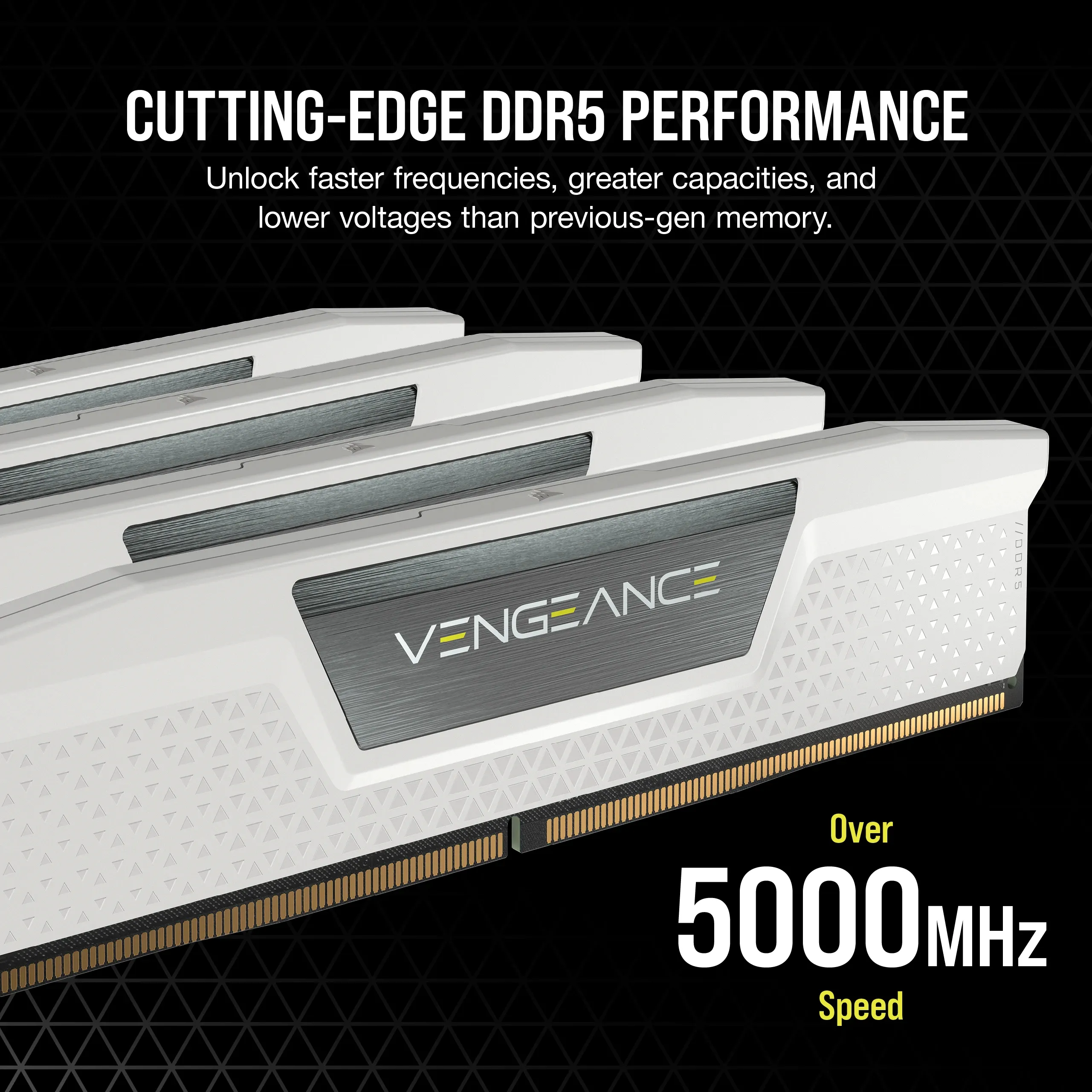 CORSAIR VENGEANCE 32GB 2x16GB DDR5 6000MT/s CL30-36-36-76 1.40V Intel XMP &amp; AMD EXPO, White