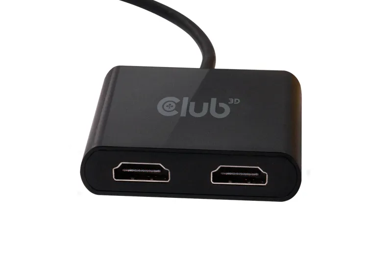 Club 3D 3.1 Gen1 USB-A - 2x 2.0 HDMI - adapter, Black