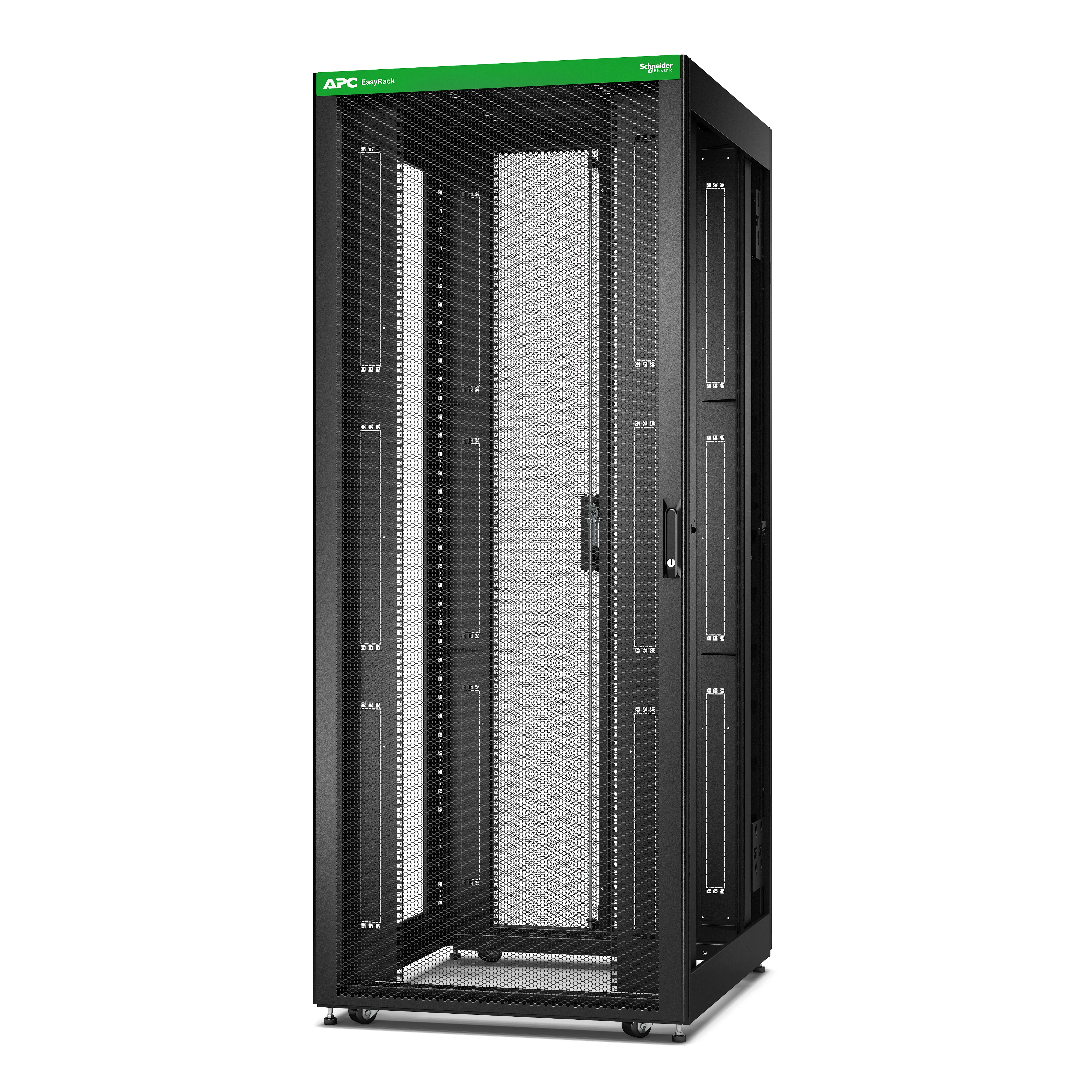 APC Easy Rack 42Ux800x1000 with Roof castors feet and 4 Brackets No Side panels Bottom black