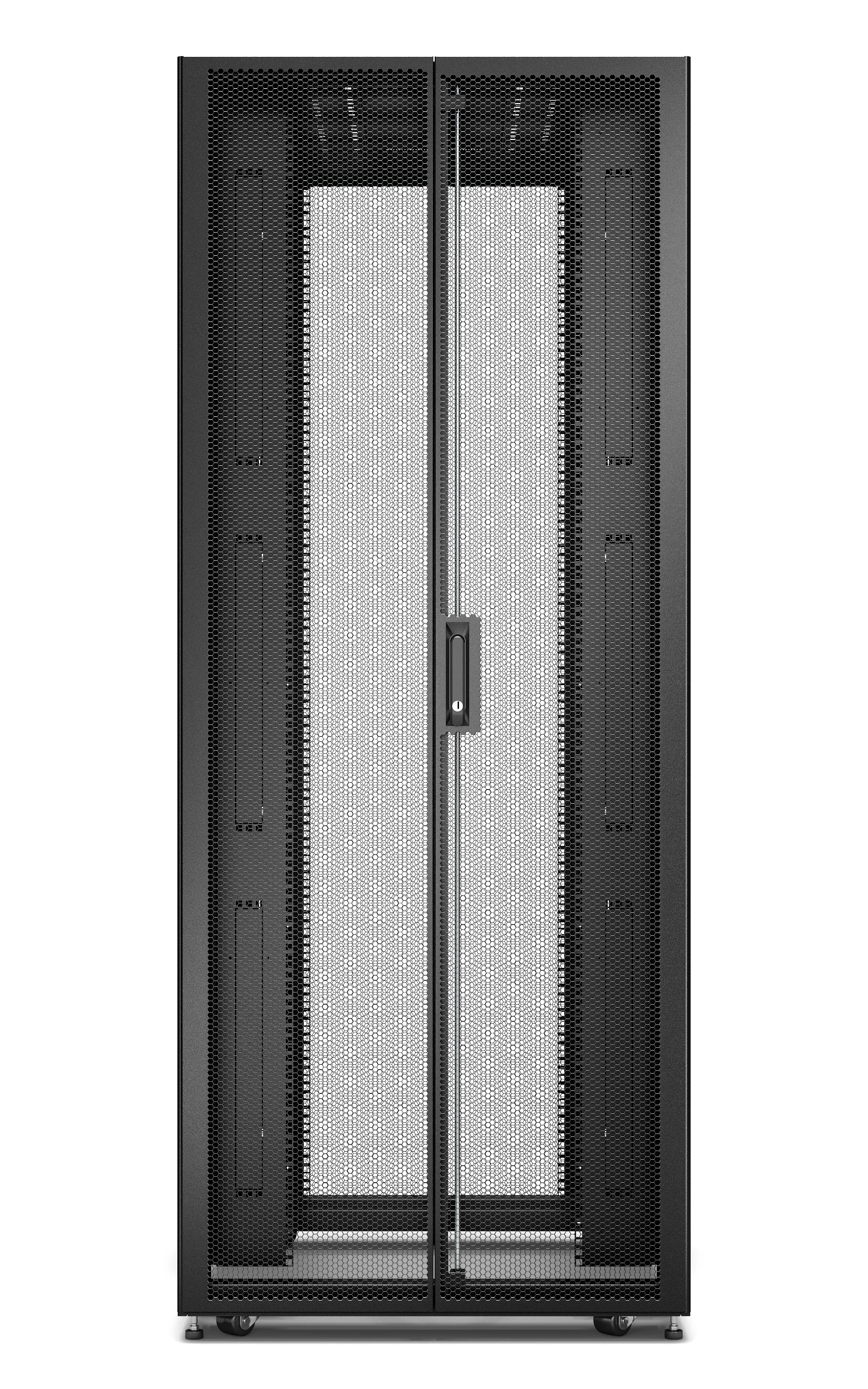 APC Easy Rack 42Ux800x800 Roof/Side panel/castors/feet No Bottom 4 Brackets black