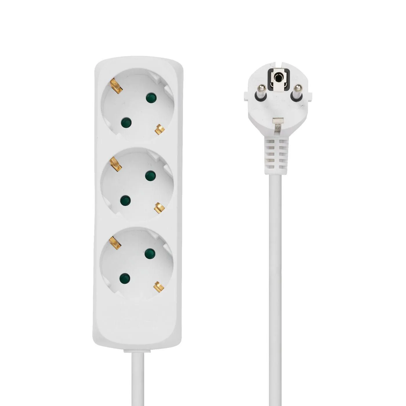 3-WAY SCHUKO SOCKET 1,8M WHITE