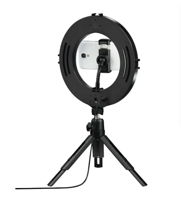 HAMA Spotlight Smart 80 II Musta LED-rengasvalosetti &Auml;lypuhelimille