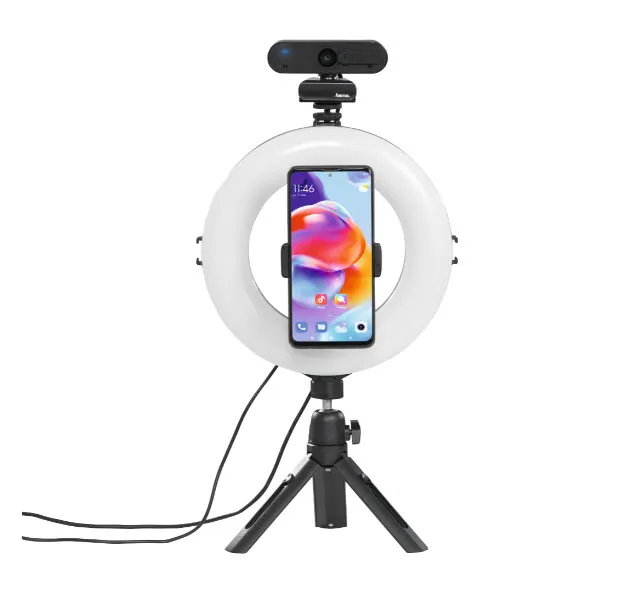 HAMA Spotlight Smart 80 II Musta LED-rengasvalosetti &Auml;lypuhelimille