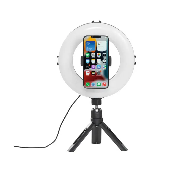 HAMA Spotlight Smart 80 II Musta LED-rengasvalosetti &Auml;lypuhelimille