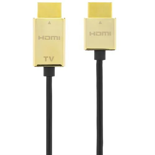 Deltaco PRIME HDMI 1.4 cable with Ethernet, 3 m, Black/Gold