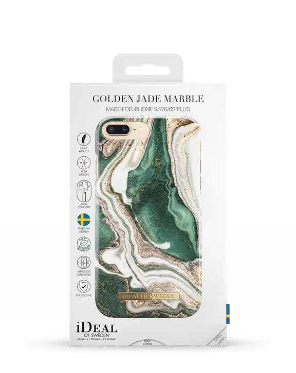 iDeal of Sweden Fashion Case, iPhone 6/6S/7/8 Plus - Case, Golden Jade Marble