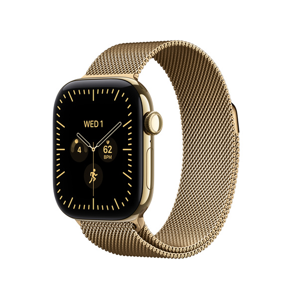 Apple Watch Series 12 (GPS + Cellular) 42mm Radiant Gold Titanium Case with Radiant Gold Milanese Loop