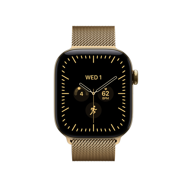 Apple Watch Series 12 (GPS + Cellular) 42mm Radiant Gold Titanium Case with Radiant Gold Milanese Loop