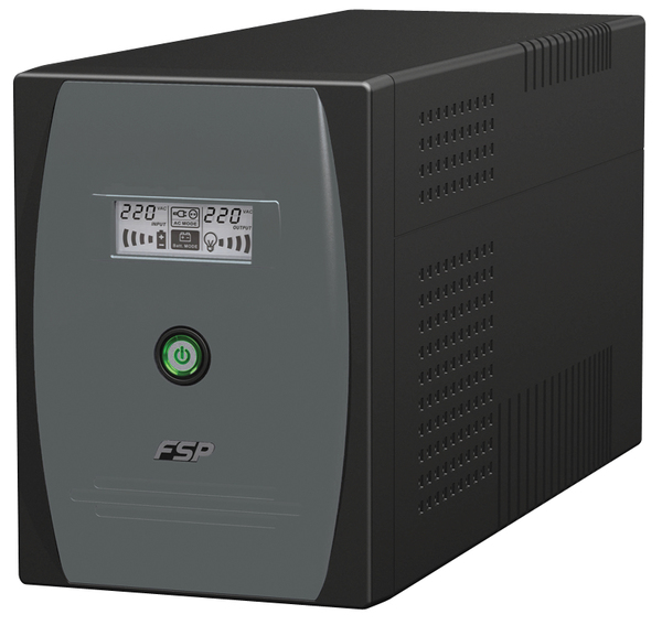 FSP EP1.5K, UPS, 1500VA 900W, USB/RJ11/RS232, svart/bl&aring;,surge protect