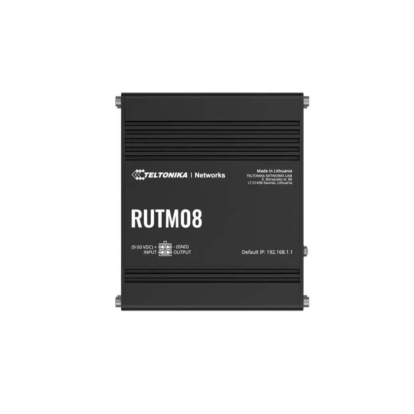 Teltonika RUTM08 - Industriell tr&aring;dbunden router, Svart