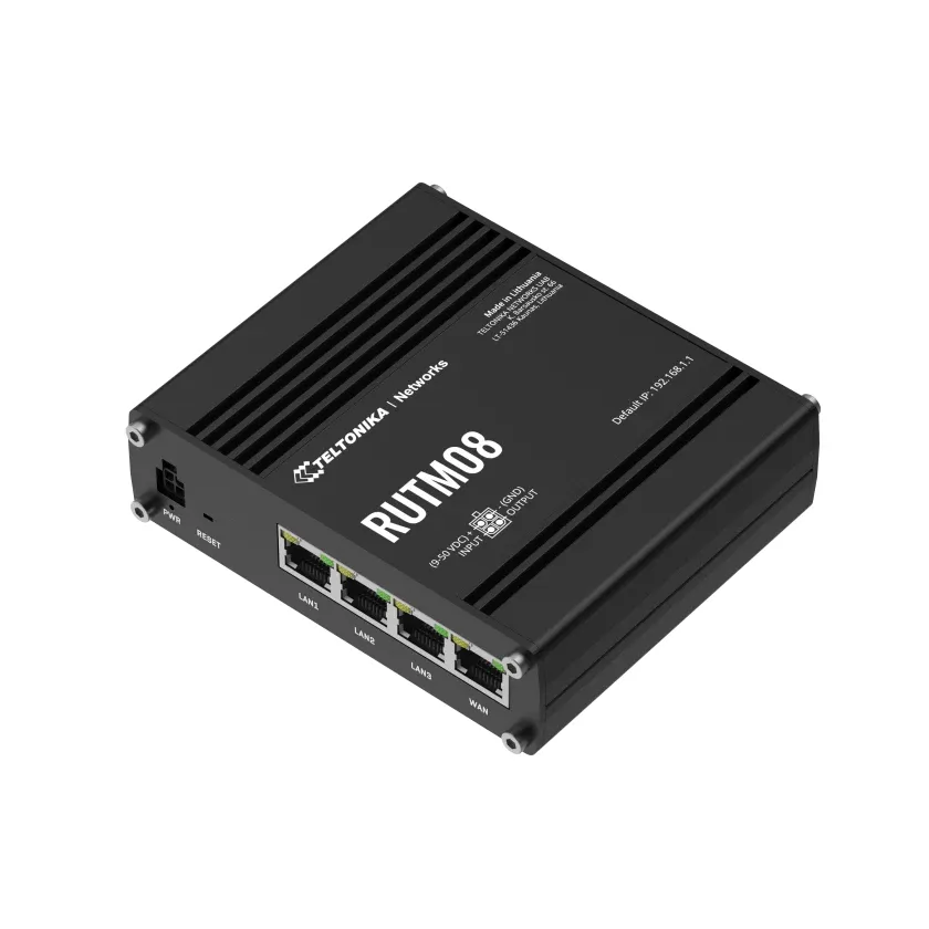 Teltonika RUTM08 - Industriell tr&aring;dbunden router, Svart