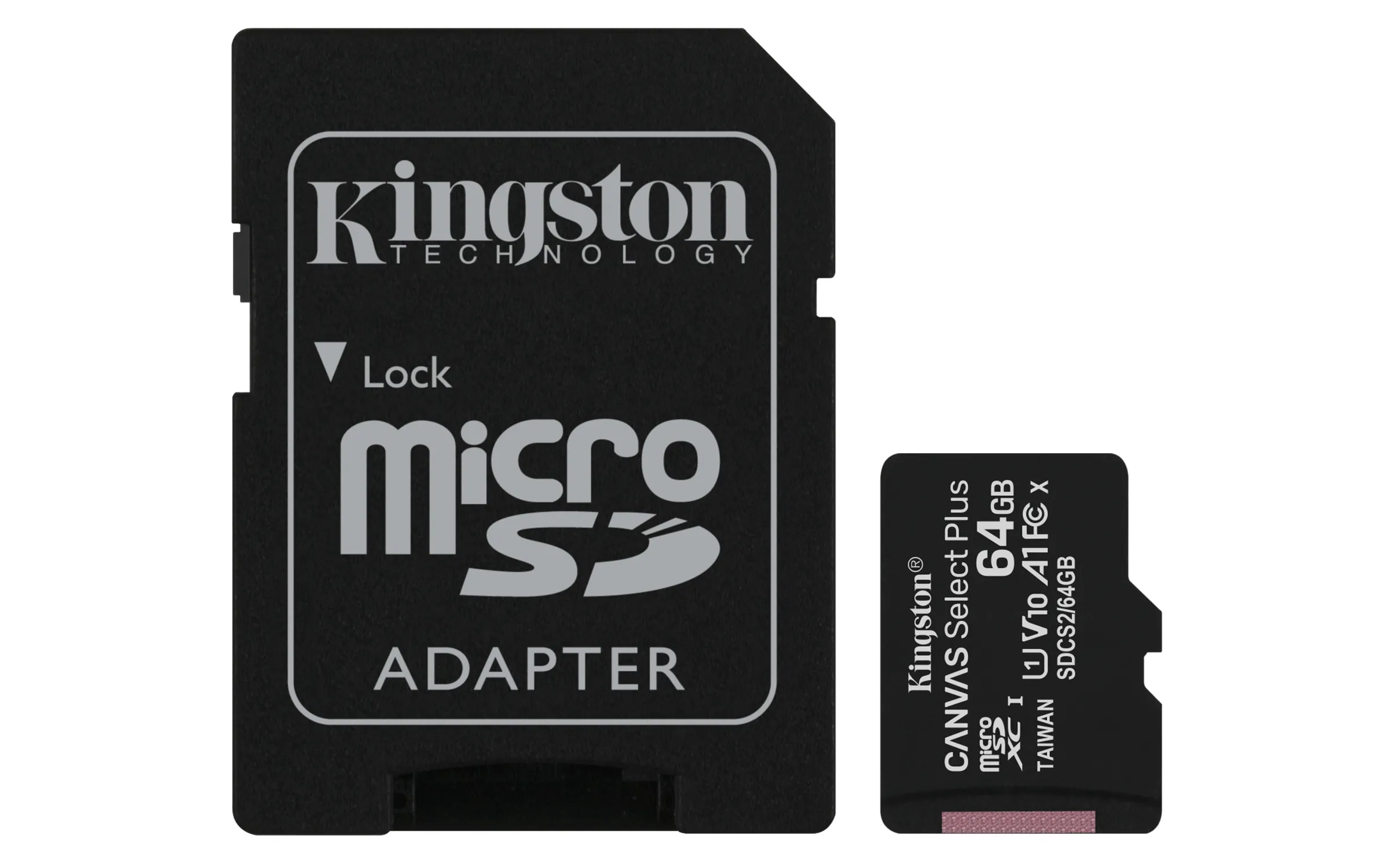 Kingston Canvas Select Plus 64GB MicroSDXC - memory card + SD adapter