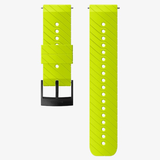 Suunto Athletic 3 - Kelloranneke tuotteelle &auml;lykello - Keskisuuri koko - musta, vaaleanvihre&auml; malleihin Suunto 9, Spartan Sport HR Baro Stealth, Spartan Sport W