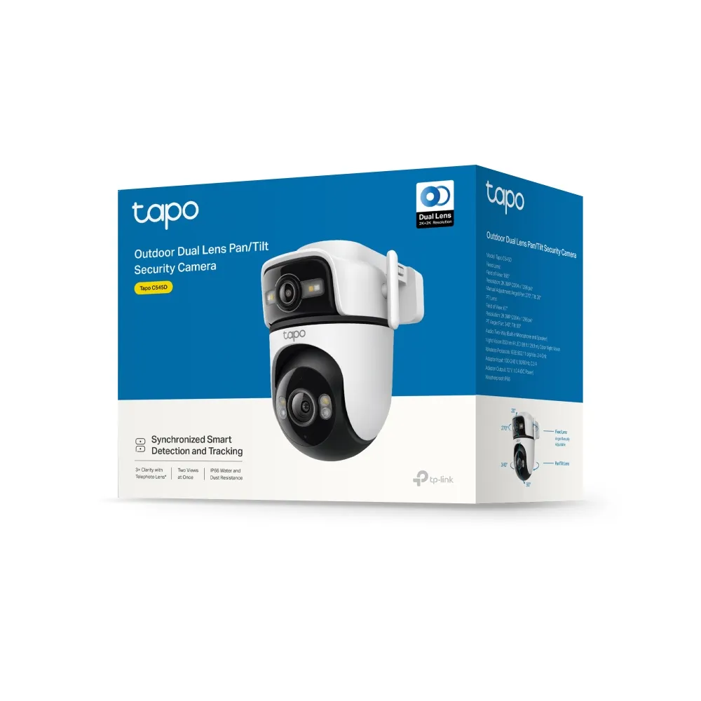 TP-Link Tapo C545D Outdoor Dual Lens Pan/Tilt Security Camera